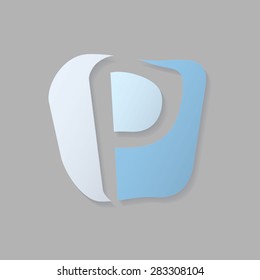 Abstract icon based on the letter p