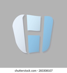 Abstract icon based on the letter h
