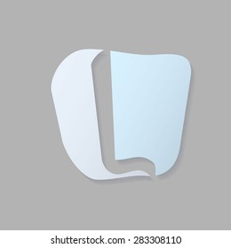 Abstract icon based on the letter l