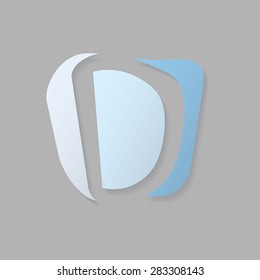 Abstract icon based on the letter d