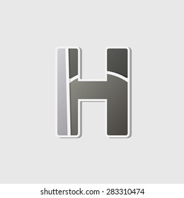 Abstract icon based on the letter h