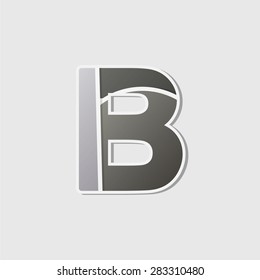 Abstract icon based on the letter b
