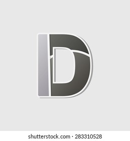 Abstract icon based on the letter d