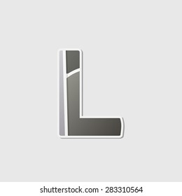 Abstract icon based on the letter l