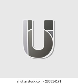 Abstract icon based on the letter u