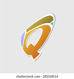 Abstract icon based on the letter q