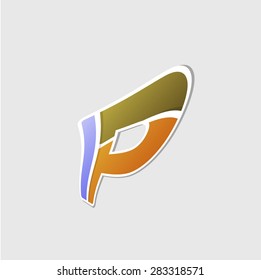 Abstract icon based on the letter p