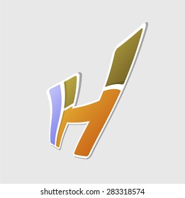 Abstract icon based on the letter h