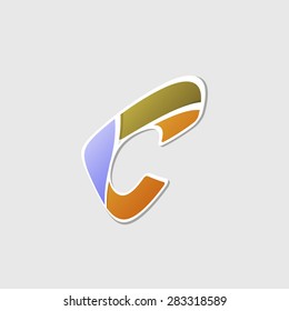 Abstract icon based on the letter c