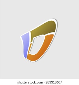 Abstract icon based on the letter d