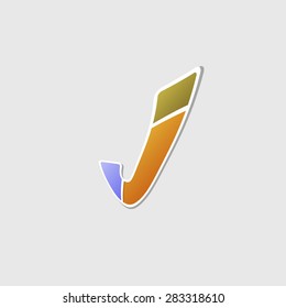 Abstract icon based on the letter j