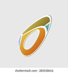 Abstract icon based on the letter o