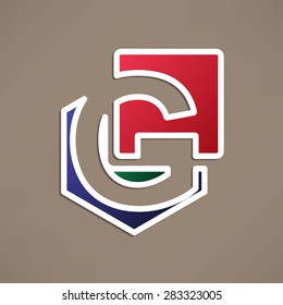 Abstract icon based on the letter g