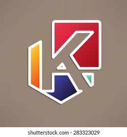Abstract icon based on the letter k