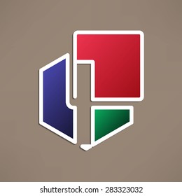 Abstract icon based on the letter i