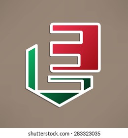 Abstract icon based on the letter e
