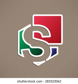 Abstract icon based on the letter s