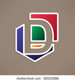 Abstract icon based on the letter d