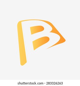 Abstract icon based on the letter b