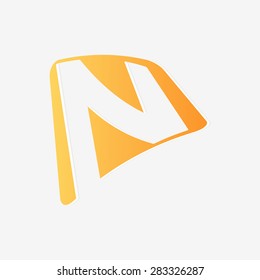 Abstract icon based on the letter n