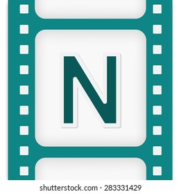 Abstract icon based on the letter n