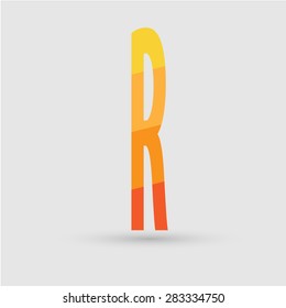 Abstract icon based on the letter r