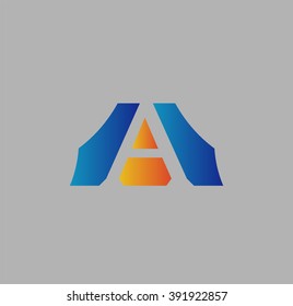 Abstract icon based on the letter a
