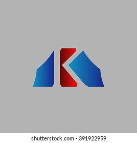 Abstract icon based on the letter k
