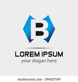 Abstract icon based on the letter b
