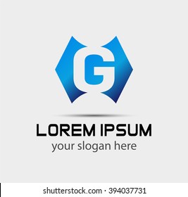 Abstract icon based on the letter g
