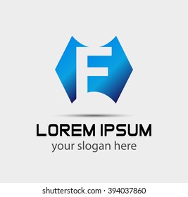 Abstract icon based on the letter f
