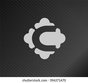 Abstract icon based on the letter C
