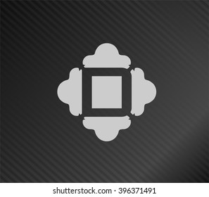 Abstract icon based on the letter D
