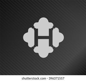 Abstract icon based on the letter H
