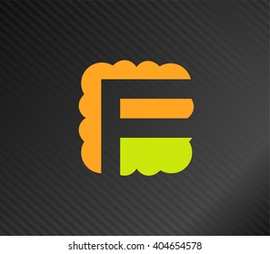 Abstract icon based on the letter f
