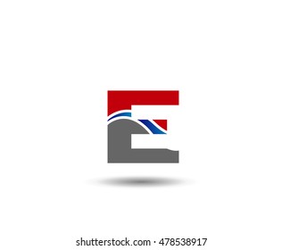 Abstract icon based on the letter e
