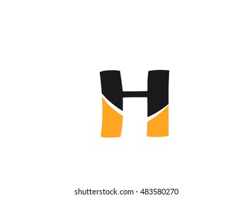 Abstract icon based on the letter h
