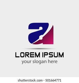 Abstract icon based on the letter a
