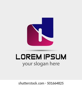 Abstract icon based on the letter d
