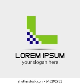 Abstract icon based on the letter L
