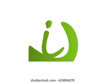 Abstract icon based on the letter i
