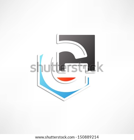 Abstract icon based on the letter g