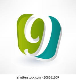Abstract icon based on the number 9