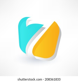 Abstract icon based on the number 7