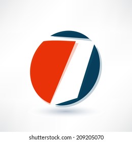 Abstract icon based on the number 7