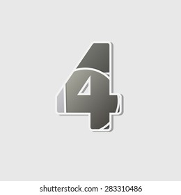 Abstract icon based on the number 4