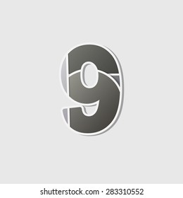 Abstract icon based on the number 9