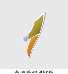 Abstract icon based on the number 1