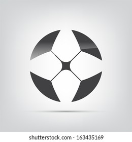 Abstract icon. Black abstract icon isolated on a white background. (EPS10 Vector)