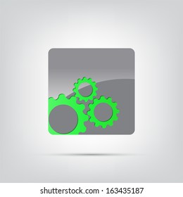 Abstract icon. Black abstract icon isolated on a white background. (EPS10 Vector)